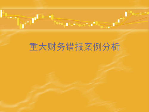 重大财务错报案例分析