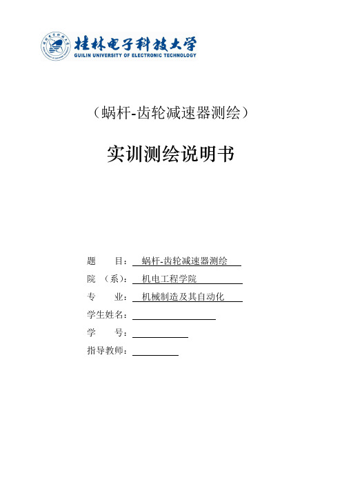 蜗杆-齿轮减速器测绘
