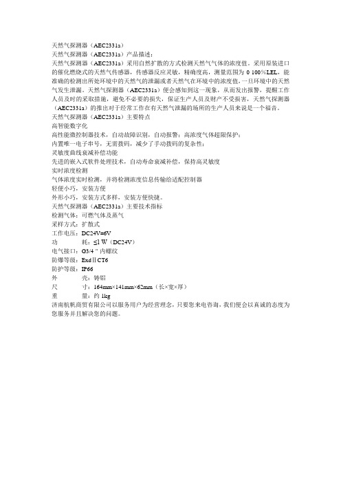 安可信天然气探测器