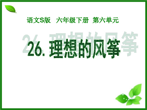 《理想的风筝》S版六年级语文下册课件PPT(2篇)