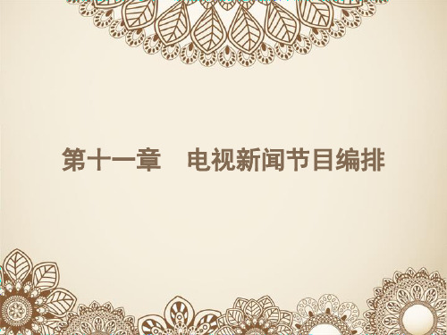 电视新闻第十一章