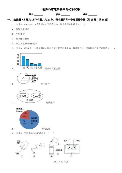 葫芦岛市建昌县中考化学试卷