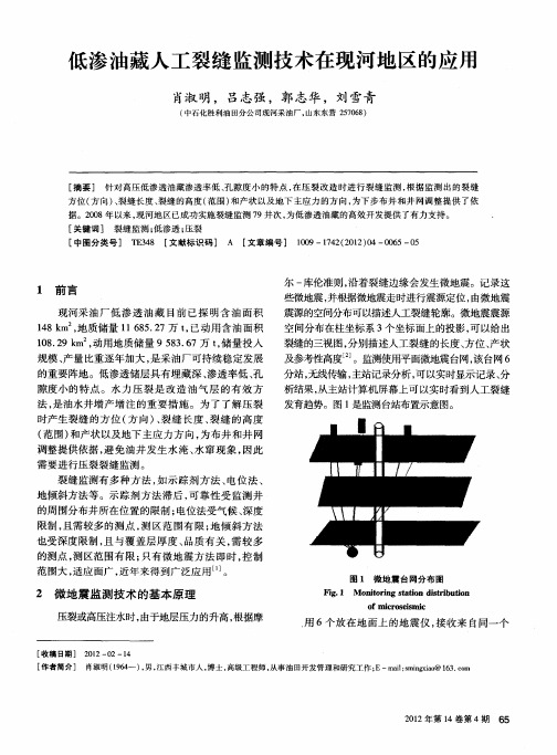 低渗油藏人工裂缝监测技术在现河地区的应用