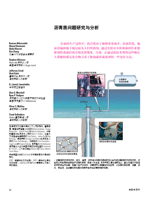 斯伦贝谢沥青质研究