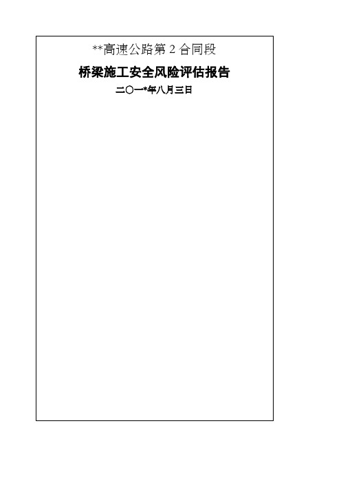 大桥中桥天桥风险评估报告