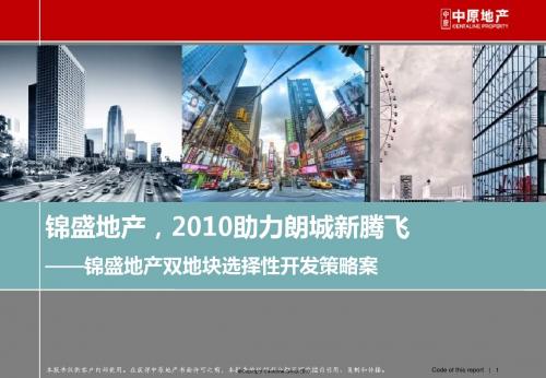 中原中山锦盛地产双地块选择性开发策略案