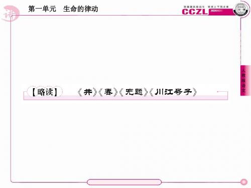 高中语文 诗歌1【略读】《井》《春》《无题》《川江号子》课件 新人教版选修《中国现代诗歌散文欣赏》