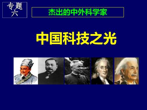 高中历史人民版选修 中外历史人物评说：中国科技之光