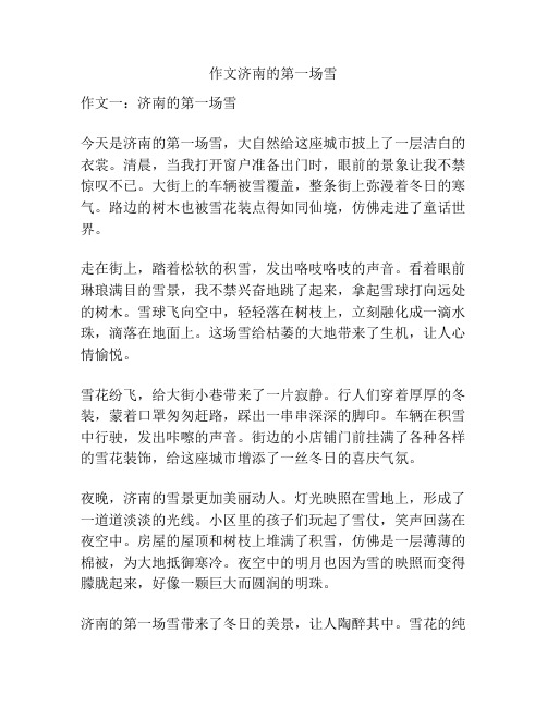 作文济南的第一场雪