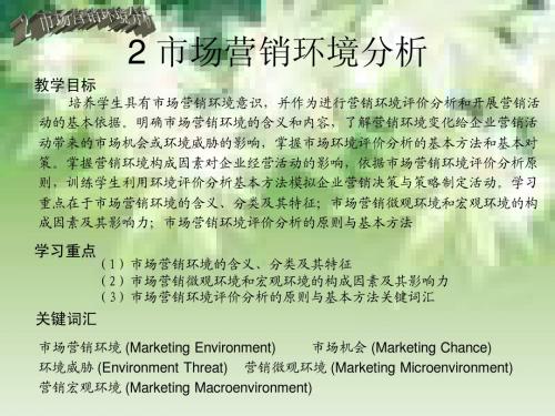 2 市场营销环境分析