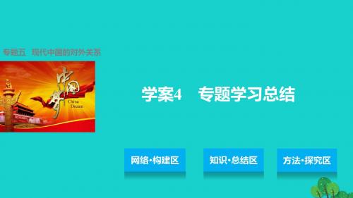 高中历史 专题五 现代中国的对外关系 4 专题学习总结课件 人民版必修1