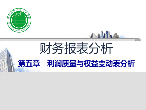 财务报表分析第五章 利润质量与所有者权益变动表分析