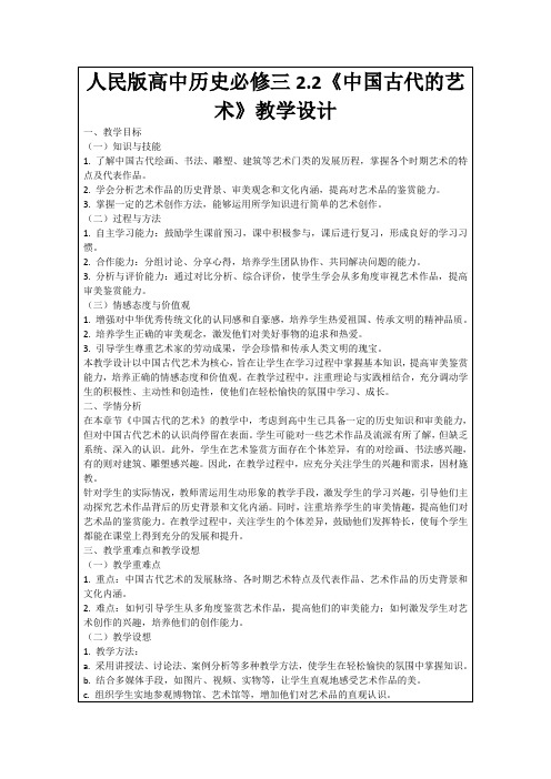 人民版高中历史必修三2