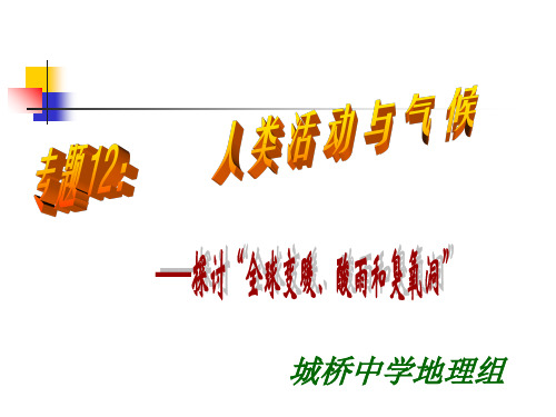 专题人类活动与气候33页PPT