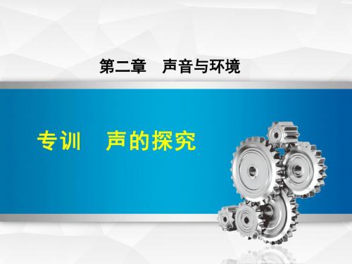 沪粤版八年级上册初二物理课件PPT 专训 声的探究