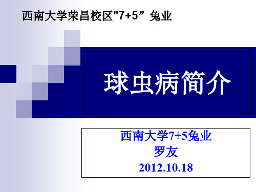 西南大学荣昌校区75兔业ppt课件