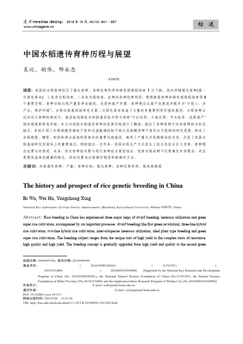 中国水稻遗传育种历程与展望