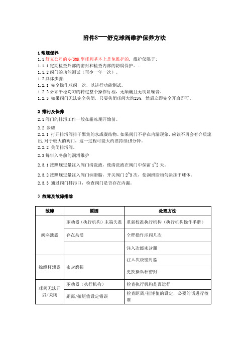 舒克球阀维护保养方法