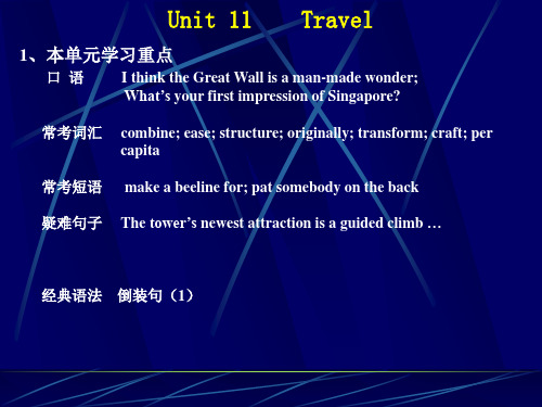 Unit 11 Travel