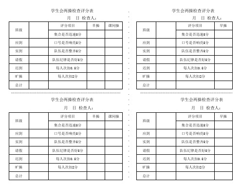 两操评分表