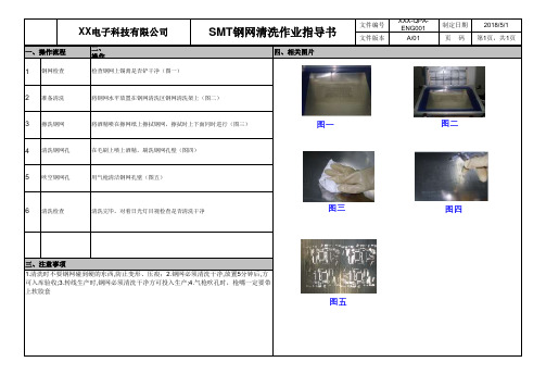 SMT钢网清洗作业指导书