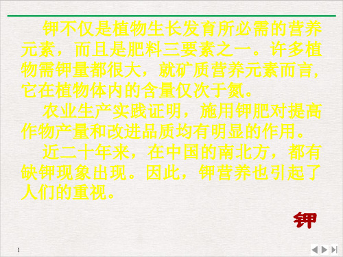 钾素营养和钾肥PPT课件下载