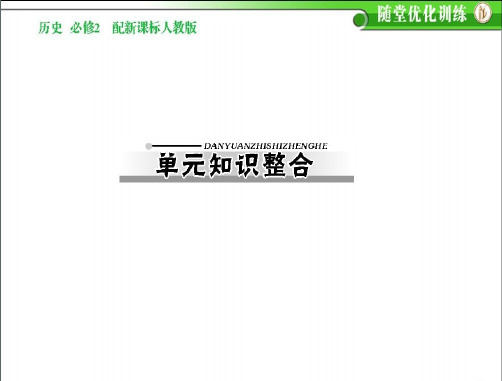 高中历史必修二(新课标人教版)第六单元知识整合精品PPT课件
