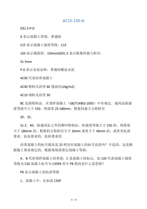 混凝土符号