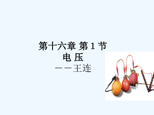 物理人教版九年级全册十六章第一节电压