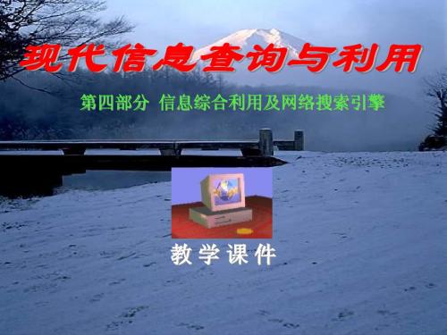 现代信息查询与利用4