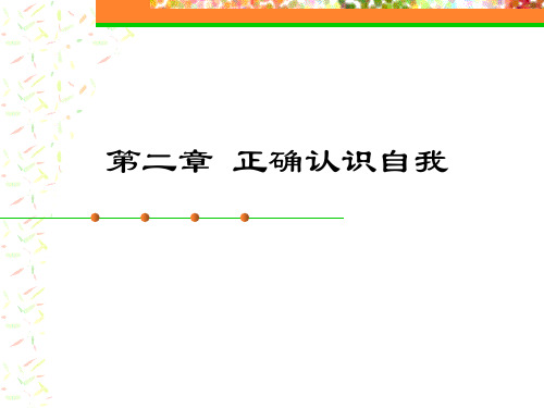 《大学生职业生涯规划》第2章正确认识自我