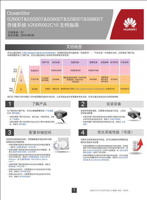 OceanStor S2600T&S5500T&S5600T&S5800T&S6800T 存储系统 V200R002C10 文档指南 01