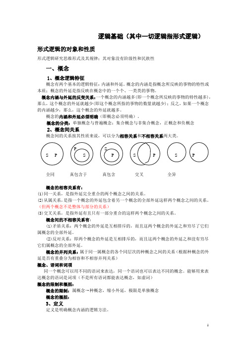 逻辑基本知识(2010修订)删减笔记