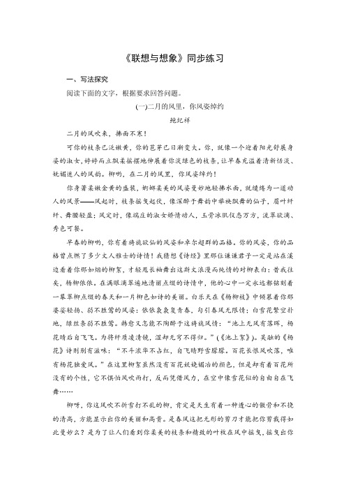 《联想与想象》同步练习