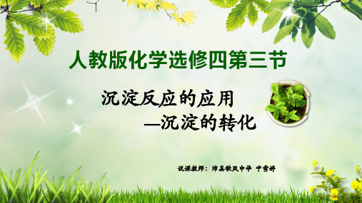 〖2021年整理〗《沉淀反应的应用 沉淀的转化》完整版教学课件PPT