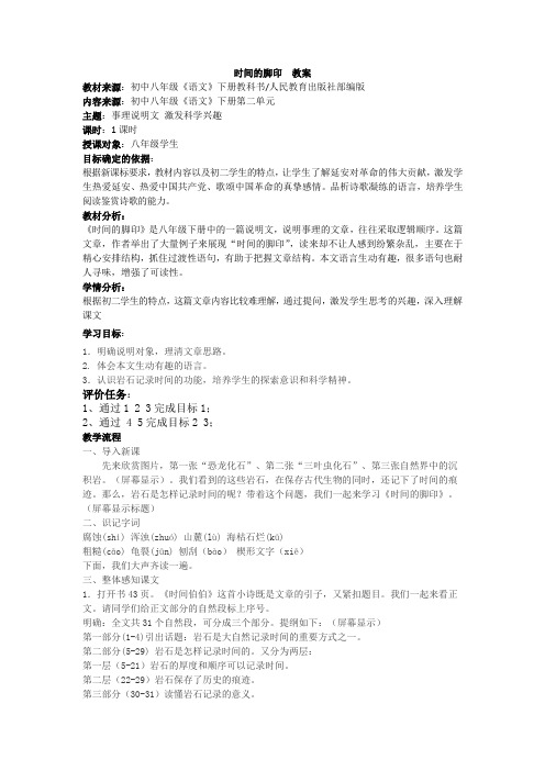 8《时间的脚印》教案