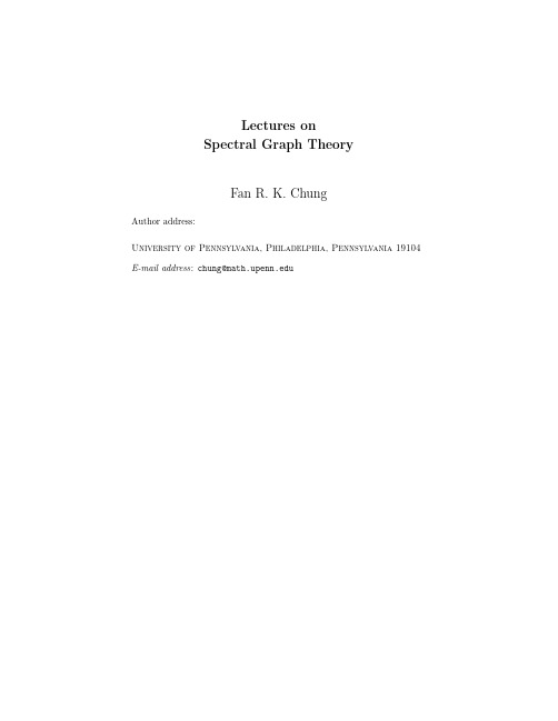 Spectral Graph Theory