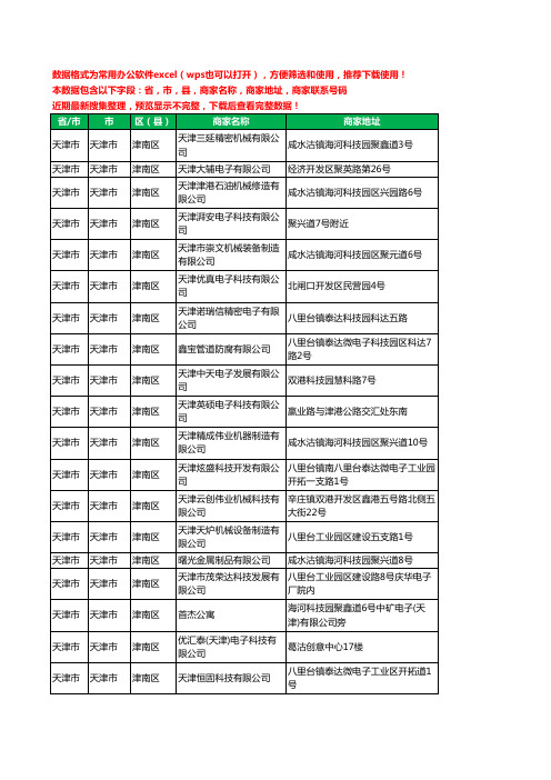 2020新版天津市天津市津南区电子科技有限公司工商企业公司商家名录名单黄页联系电话号码地址大全49家