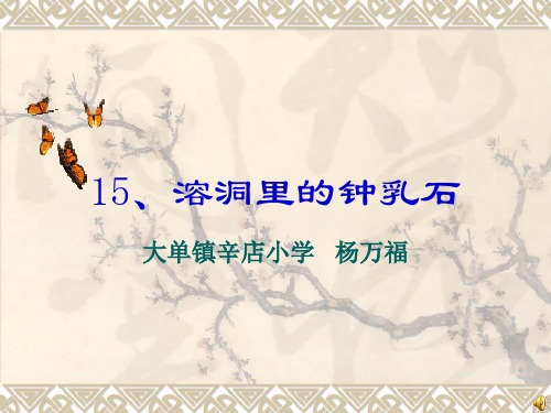 科学课件溶洞里的钟乳石
