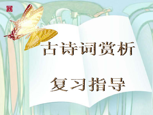 九年级语文下册 古诗词鉴赏复习指导课件 人教新课标版