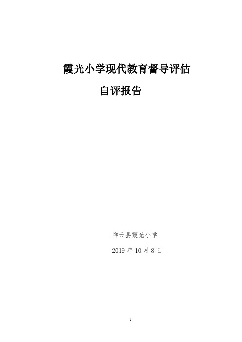 小学督导评估自评报告