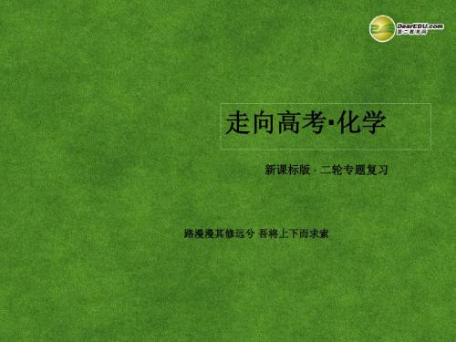 【走向高考】2014届高三化学二轮专题复习 1-1物质的量及其应用课件 新人教版
