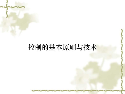 控制的基本原则与技术