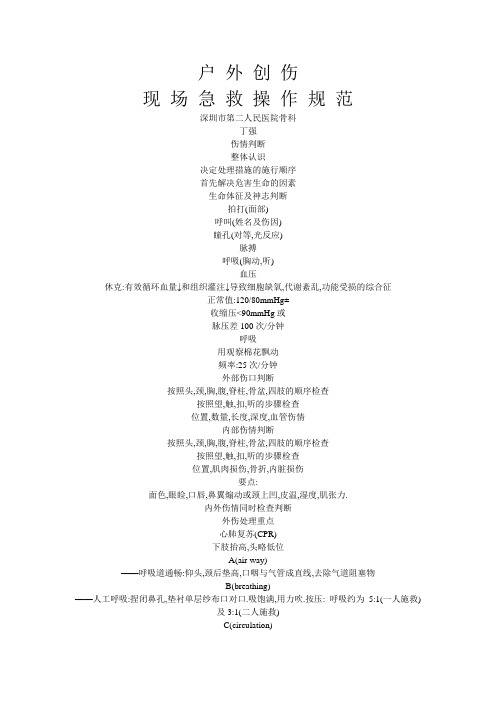 户外创伤急救