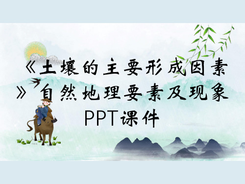 《土壤的主要形成因素》自然地理要素及现象PPT课件