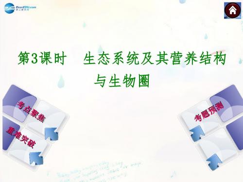 【中考复习方案】(淮安)2015中考生物总复习 第3课时 生态系统及其营养结构与生物圈课件