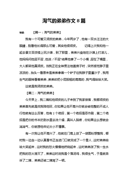 淘气的弟弟作文8篇