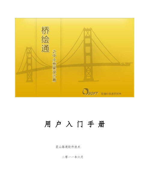 桥梁设计软件桥绘通_中小桥设计手册范本