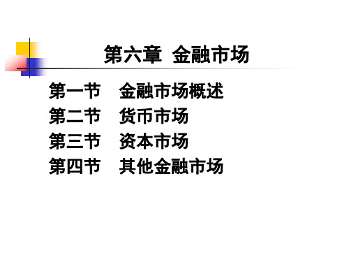 第6章 金融市场