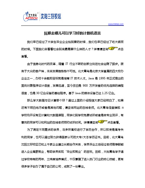 去哪儿可以学习好的计算机语言